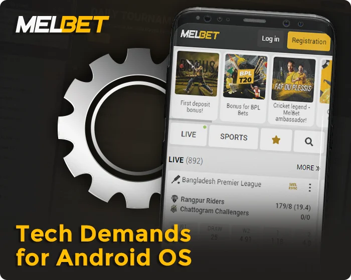 The minimum system requirements for the MelBet app on android