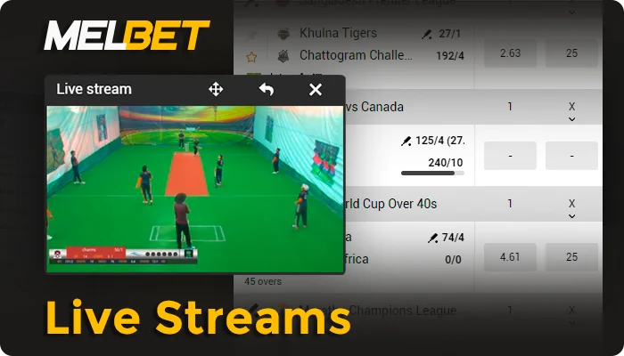 Watch Melbet live streaming