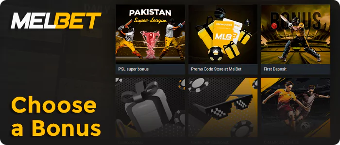 Choose the Melbet bonus you like