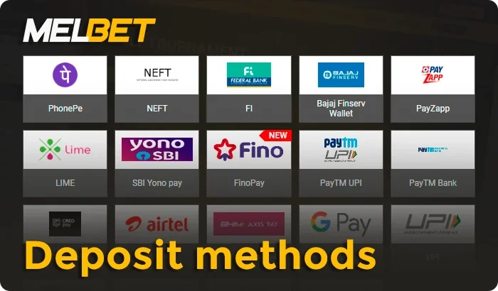 Melbet deposit methods