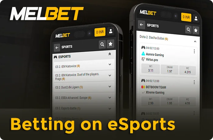 eSports betting at Melbet India